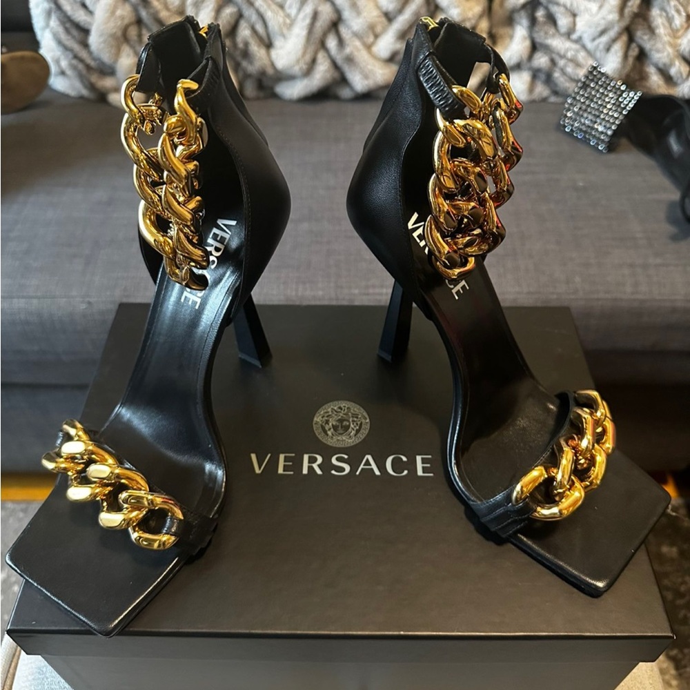 VERSACE CHAIN SANDALS